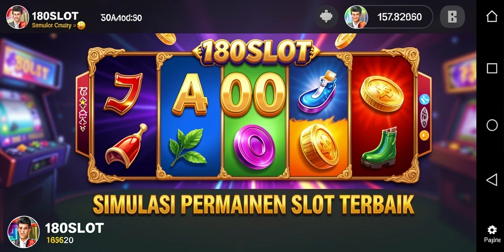 Tampilan gameplay menarik dari 180SLOT yang menyuguhkan mesin slot beragam.