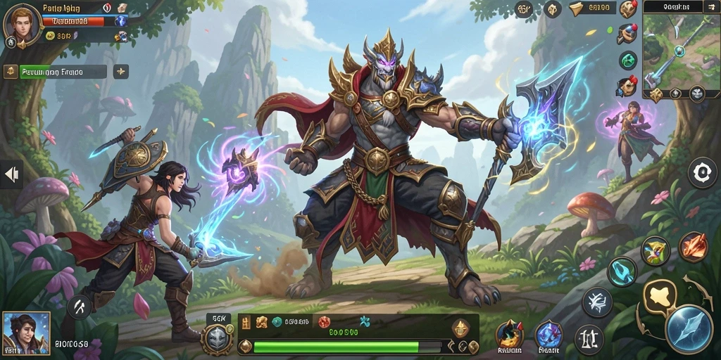 Tangkapan layar utama 66K menampilkan aksi pertempuran RPG yang mendebarkan.