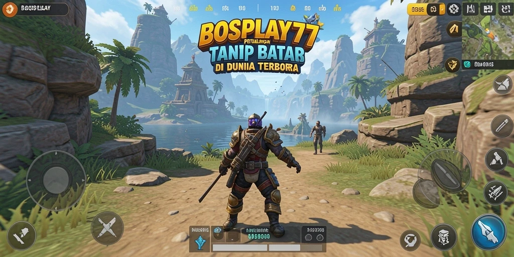 Screenshot gameplay BOSPLAY77 menampilkan petualangan mendalam di dunia yang luas.