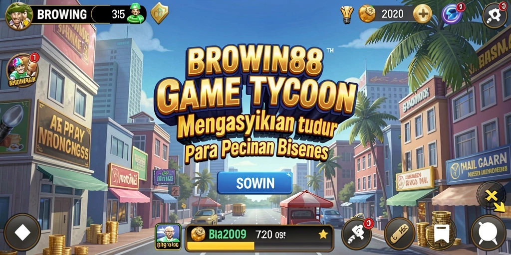 Tangkapan layar gameplay <strong>BROWIN88</strong> menampilkan proses simulasi bisnis yang seru.