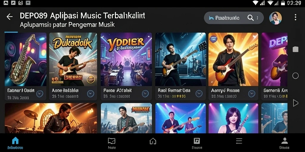 Screenshot gameplay DEPO89 yang menunjukkan pengalaman bermain musik yang interaktif.