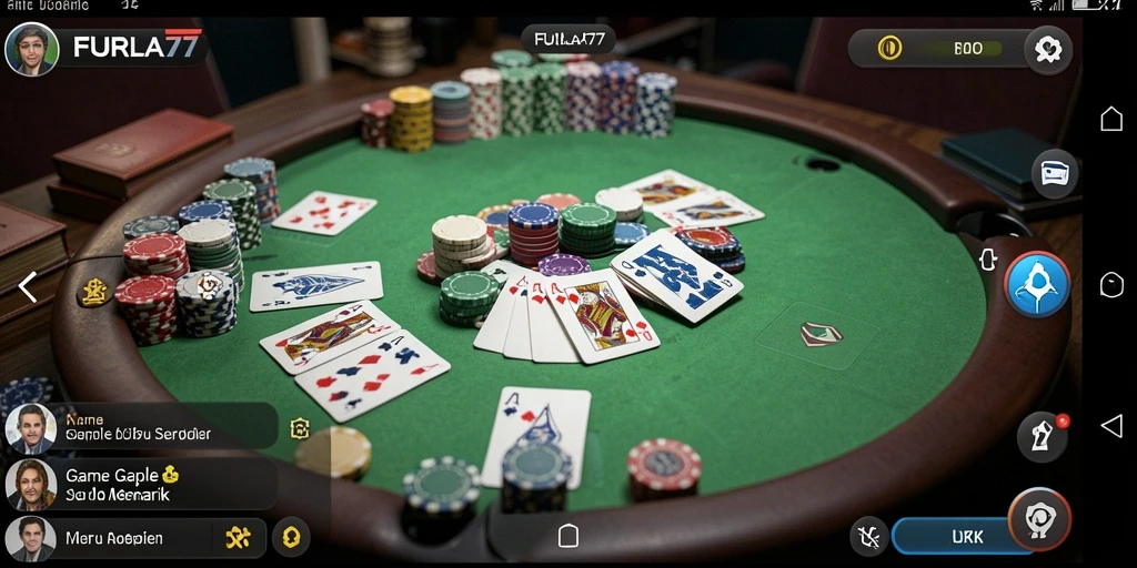 Screenshot gameplay FURLA77 menampilkan keseruan bermain Gaple.