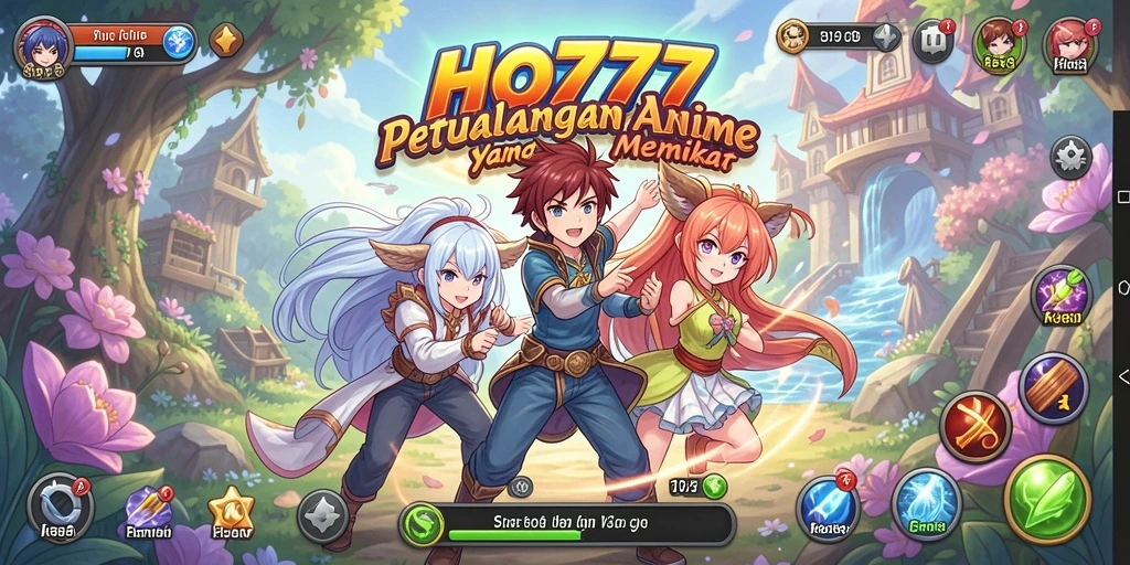 Tampilan menarik dari gameplay <strong>HO777</strong>, menampilkan karakter anime yang energik.