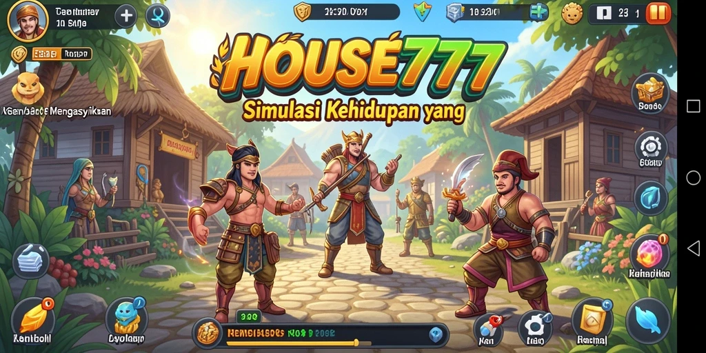 Gameplay menarik dari HOUSE777 yang menunjukkan interaksi antar karakter.
