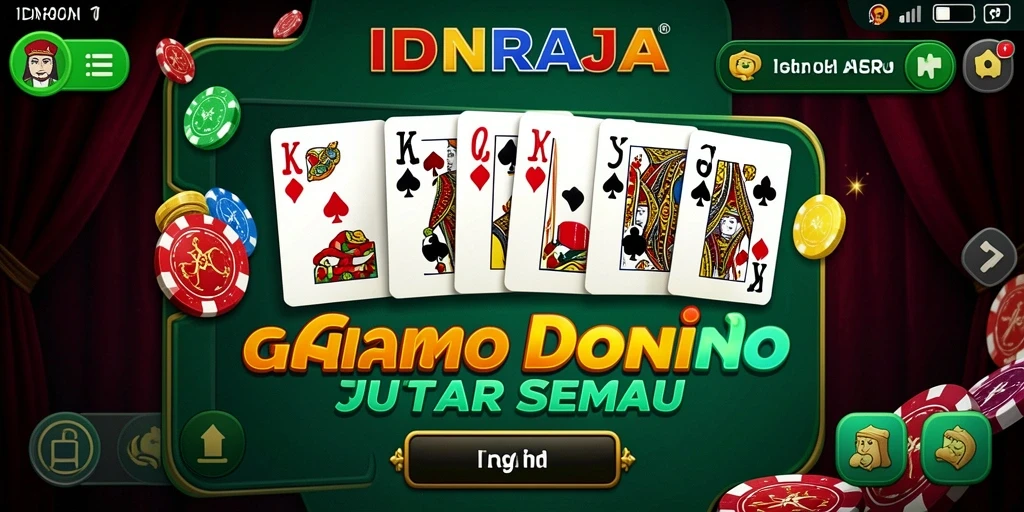 Tampilan gameplay Domino yang menarik dalam IDNRAJA.