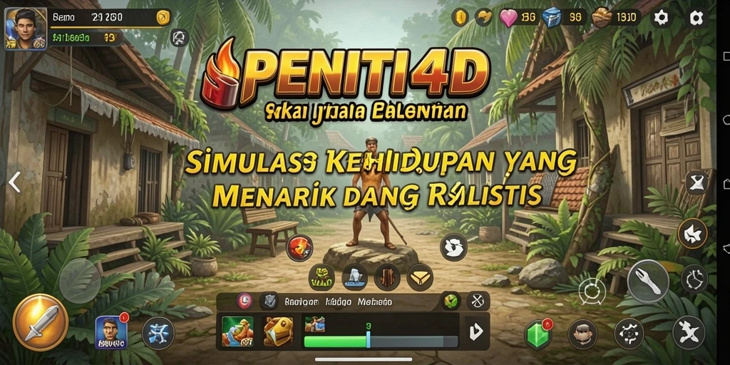 Tangkapan layar utama menunjukkan gameplay PENITI4D yang seru dan interaktif.