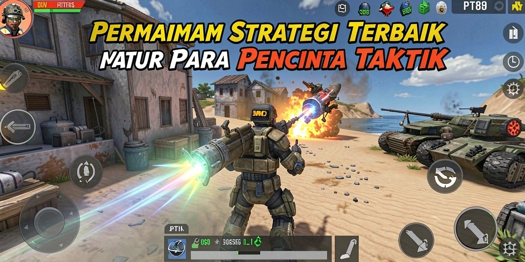 Tampilan gameplay strategi PT89 yang menawan dan menarik.
