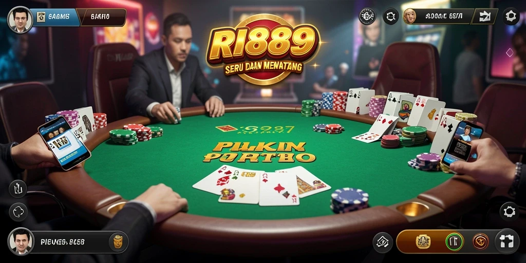Gameplay Poker menarik di aplikasi RI889.